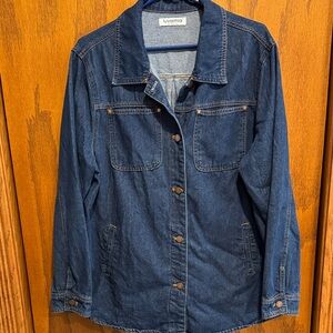 Luvamia Women’s Dark Blue Denim Jacket - Classic Jean Coat